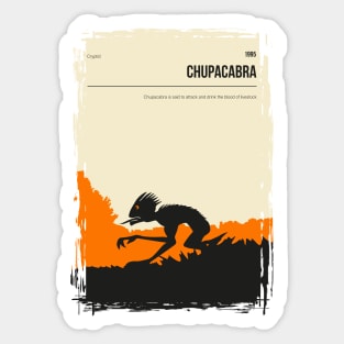 Chupacabra Cryptid Cryptozoology Poster Sticker